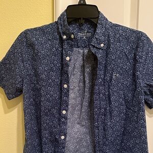 Vineyard Vines Kids Blue Floral Button-Down Shirt